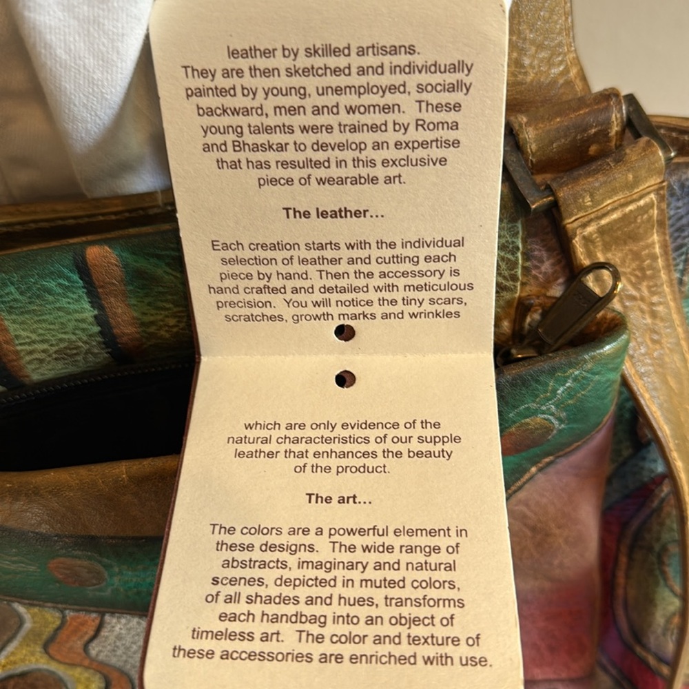 Anuschka Artistic Multicolor Shoulder Bag - Picture 9 of 12